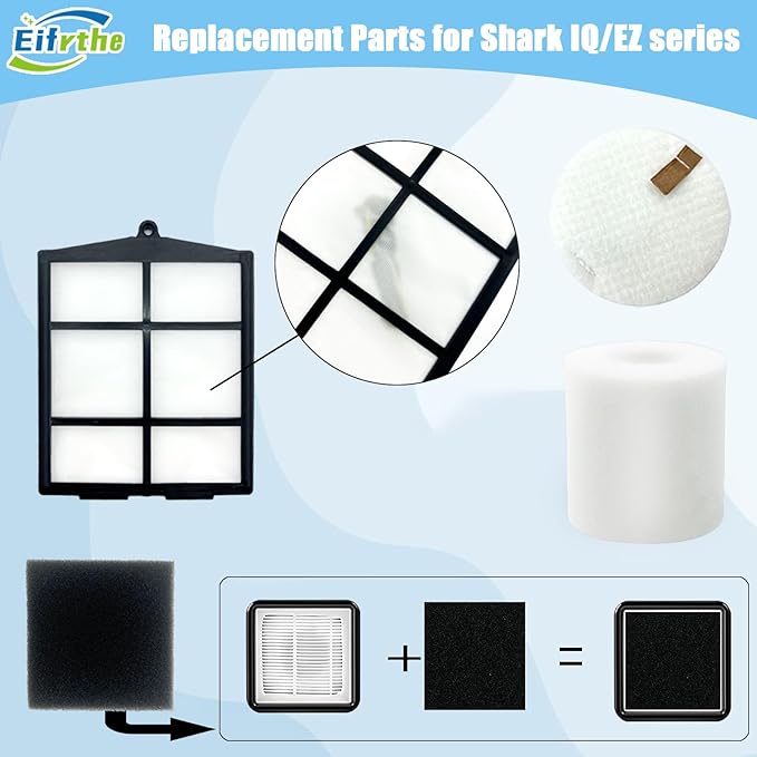 26 pack Replacement Part Accessories for Shark IQ RV101AE Shark AV911S EZ RV1000 RV1001 AV970 AV993 RV912S RV913S AV1002AE Robot Vacuum Cleaner,shark rv1001ae replacement parts