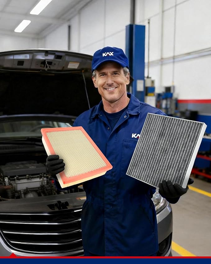 KAX Engine & Cabin Air Filter Kit, Replacemnt for Toyota Tacoma 2016-2023 3.5L, Replace# CA11895 CF10374