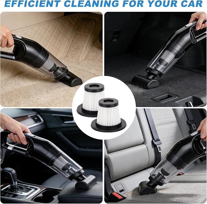 Filter Replacement Compatible with XenonLab X006 / YTE PRO VC006/ Yedop Handheld Vacuum Cordless, Washable Car Handheld Vacuum Filter Accessories Part (4 Pack)