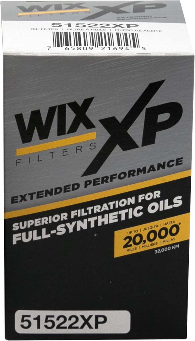 WIX 51522XP WIX XP Oil Filter Replacement, Built for Synthetic Oil - Compatible With AMC (82-86), Buick (80-11), Cadillac (77-11), GM (99-12), Saturn (93-10), Jeep (81-86), Isuzu (03-09), Saab (06-09)