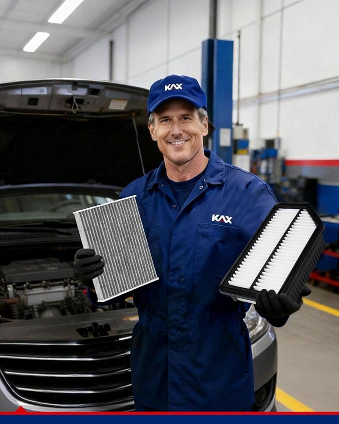 KAX Engine & Cabin Air Filter Kit, Replacement for Kia Soul 2014-2019, Replace# CA11206 CF12002