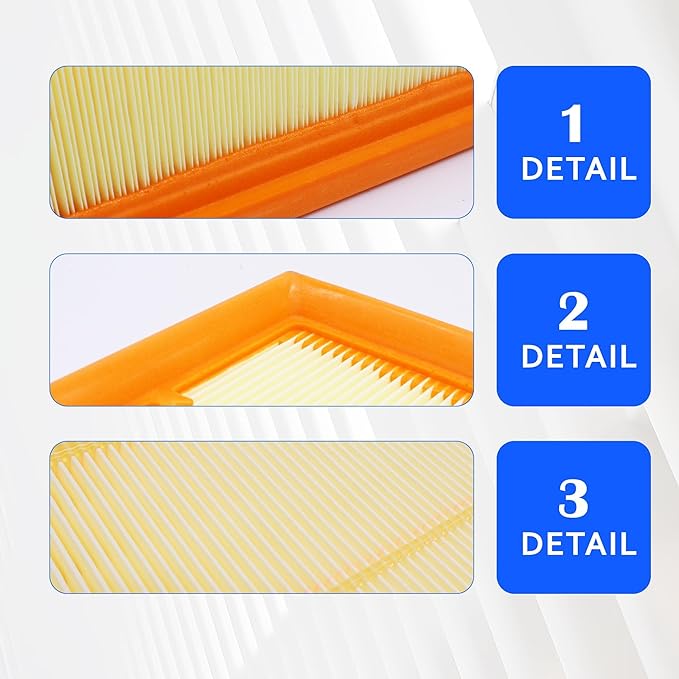 68257030AA Engine Air Filter Compatible With 2018 2019 2020 2021 2022 2023 2024 Jeep Wrangler 2.0L/3.6L, 2020-2024 Jeep Gladiator 3.6L Replacement for AF5277