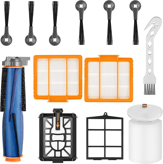 Replacement Parts for Shark AI AV2501S AV2501AE RV2502AE RV2520AOUS AV2510AOUS AV2511AE RV2610WA RV2610WD Accessories Kit with Main Brush, Filters, Foam Filters, PrFilte, Side Brushes, Replacement