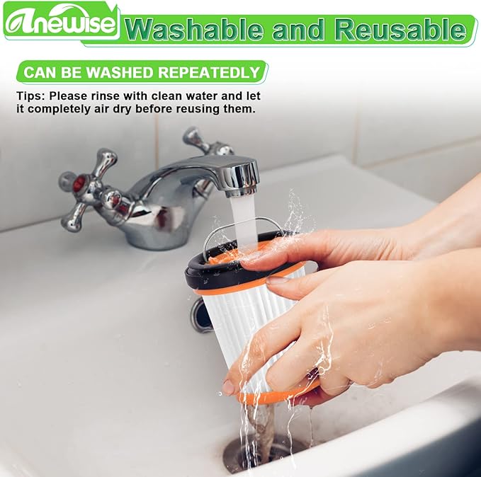 WV201 Filter Replacement for Shark Wandvac ION W1 S87 Cordless Handheld WV200 WV201 WV205 WV220 WV200C WV221 WV201BK Wand Stick Vacuum, 6 Pack Handheld Vacuum Filters, Part #XHFWV200
