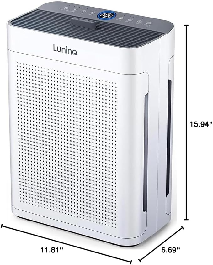 Air Purifiers for Home Large Room up to 3000sq.ft, LUNINO HEPA Double-Sided Air Purifier with Washable Filter, PM 2.5 Display Air Quality Sensors, Air Cleaner for Pets Hair, Odor, Dust, Smoke, Pollen