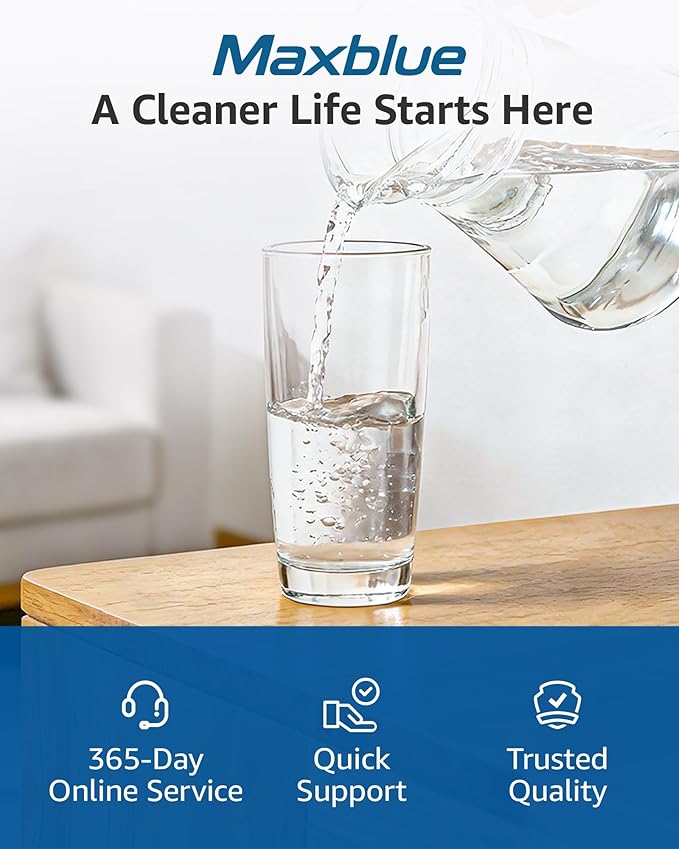 Maxblue Replacement for GE® RPWFE®, RPWF (with CHIP) Refrigerator Water Filter, Compatible with WSG-4, WF277, GFE28GMKES, PFE28KBLTS, GFD28GSLSS, PWE23KSKSS, GYE22HMKES, DFE28JSKSS