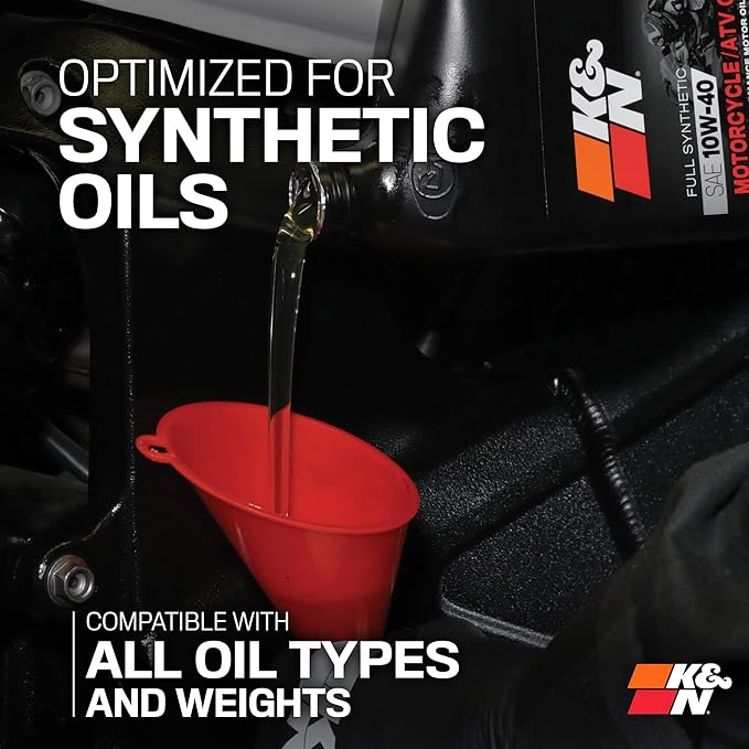 K&N Motorcycle Oil Filter: High Performance, Premium, Designed to be used with Synthetic or Conventional Oils, Wrench Off Nut: Fits Select BMW Motorcycles, KN-160
