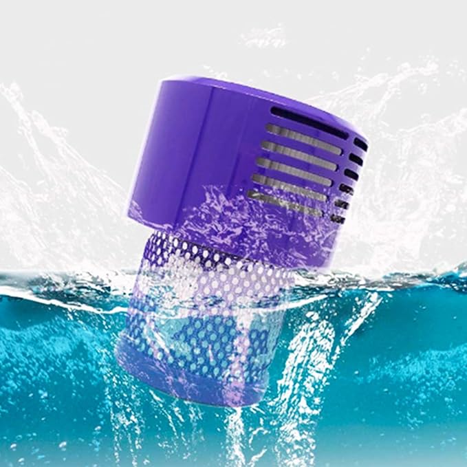 2 Pack Vacuum V10 Filter Replacements for Dyson V10 Cyclone Series, V10 Animal, V10 Absolute, V10 Total Clean, Part No. 969082-01 with 1 Clean Brush