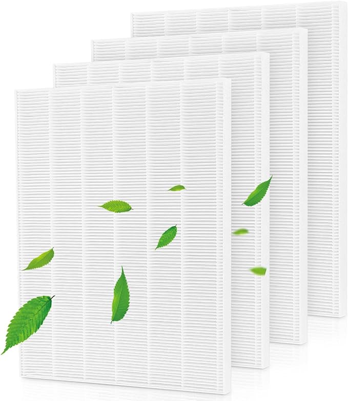 5500-2 Air Purifier Filter Replacement For Winix, 116130 Replacement Filter H Compatible with Winix 5500-2 and AM80 Air Purifier, 4 Pack HEPA Filter Only