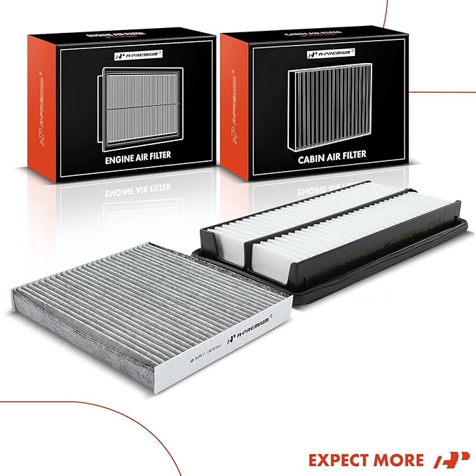 A-Premium 2-PC Engine & Cabin Air Filter with Activated Carbon Compatible with Honda Pilot 2016-2022, Passport 2019-2022, Ridgeline 2017-2022 & Acura MDX 2016-2020 3.5L, MDX 2017-2020 3.0L