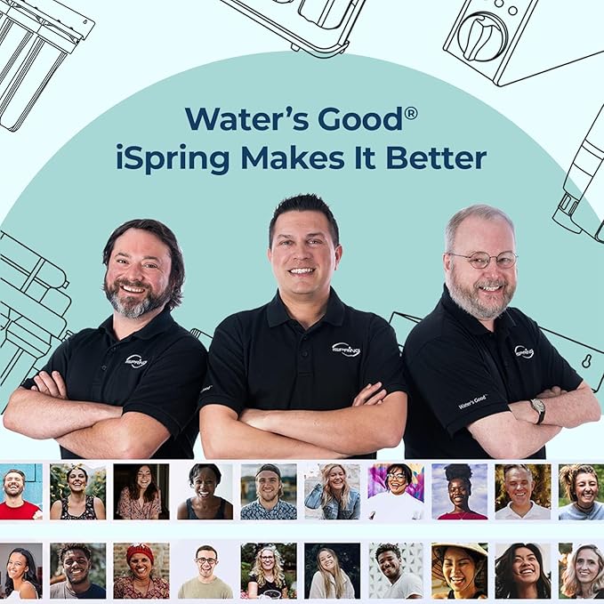 iSpring F3WGB31BKS Whole House Water Filter Replacement Pack, Reduces Heavy Metals, Lead, Hydrogen Sulfide, Chlorine, Sediments, Up to 12 Months, 4.5” x 10”, Fits WGB31B-KS