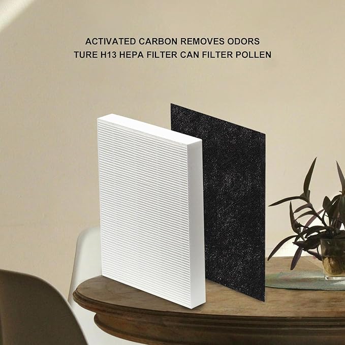 1216L H13 True HEPA Replacement Filter, Compatible with Coway AP-1216L, 2 Stages with H13 True HEPA and Activated Carbon Filter Set (2 Pack)