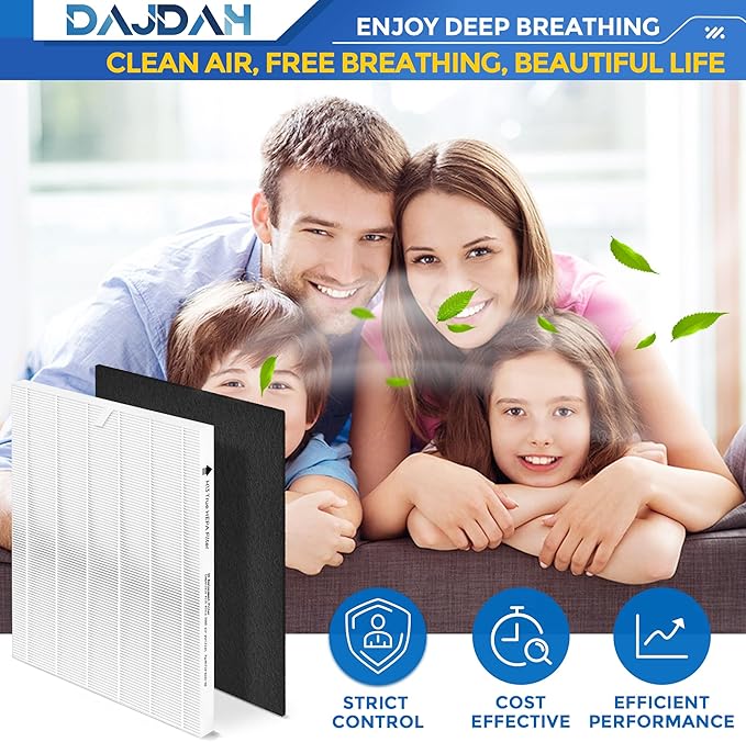 D360 Replacement Filter D3 Compatible with Winix Air Purifier Filter Replacement D360-D3 for Winix D360 3-Stage True HEPA Air Purifier, Part # 1712-0101-02. 2 H13 HEPA Filter and 8 Carbon Pre-filter