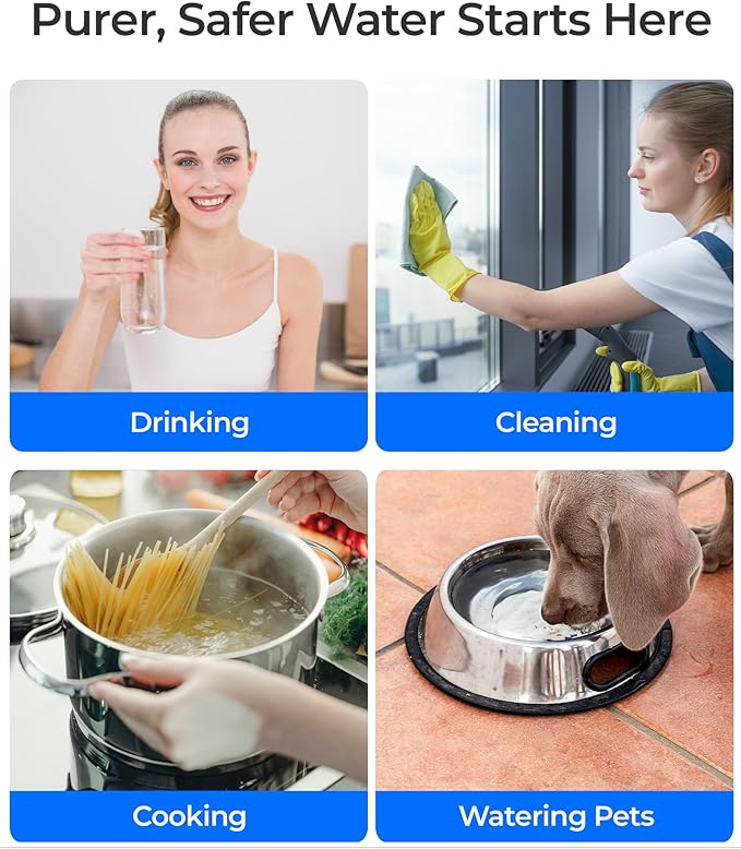 Waterdrop WD-10GC Under Sink Water Filter, Replacement for Waterdrop TSA & TSB & TSB CM 3-stage Under Sink Water Filter System