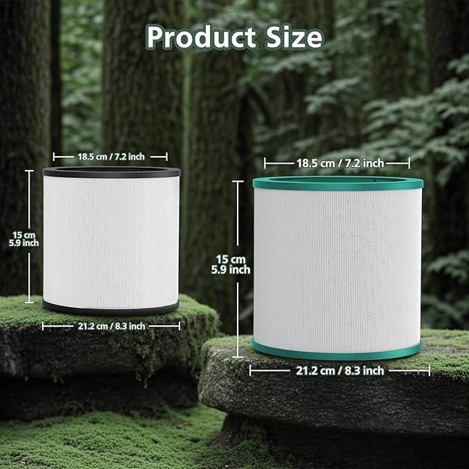 TP01 TP02 Filter Replacement Compatible with Dyson Pure Cool Link TP01 TP02 TP03 AM11, Dyson BP01 Tower Purifier, Part no 968126-03, Pack of 2