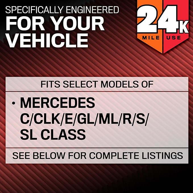 K&N Engine Air Filter: Extended Life 24,000 Mile Replacement Air Filter: Compatible 1998-2015 Mercedes Benz (G550, R500, S400 Hybrid, C300, G500, GL450, GL500, GL550, and more select models), KNX-2181