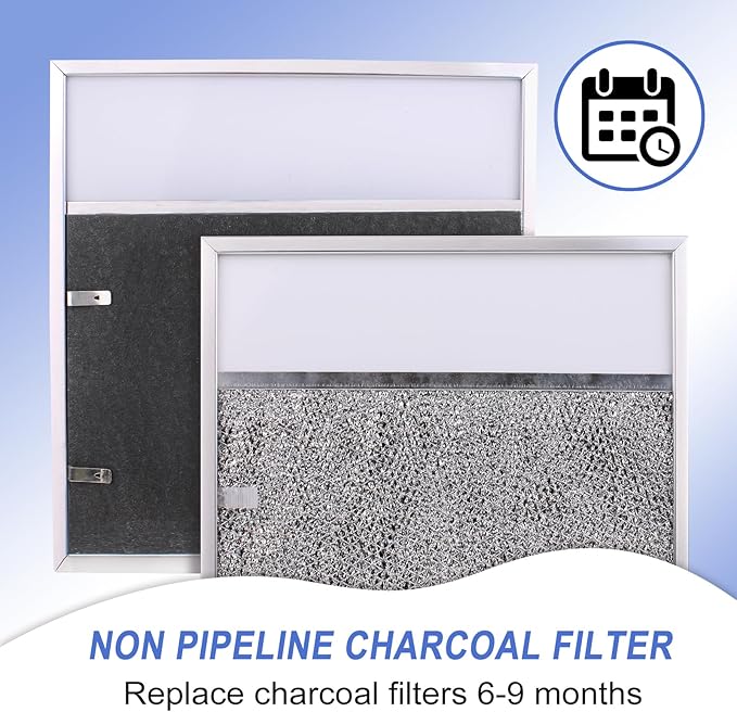 Range Hood Aluminum Filter with Light Lens Replacement for Whirlpool Broan Nutone 43000 Series Range Hood、R610045,R610050,BUEZ3,SL6200R 11-1/2 x 11-3/4 x 3/8 Kitchen Exhaust Grease Filter