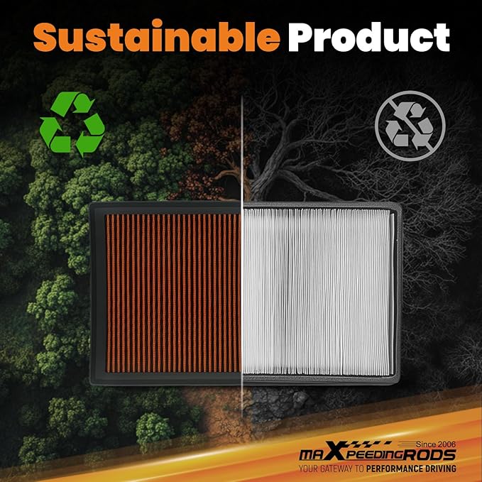 maXpeedingrods MX-2457 High Performance Engine Air Filter Washable & Reusable Requires No Oil for Dodge Durango 2011-2024, for Jeep Grand Cherokee 2011-2021 04861756AA