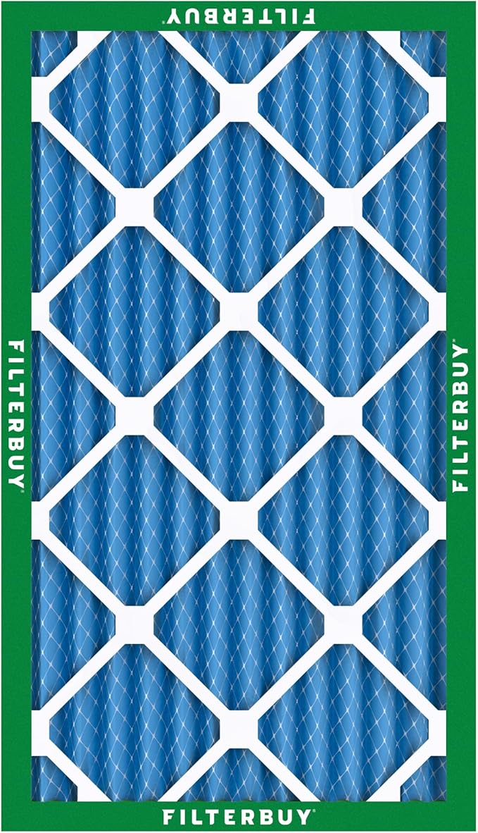 Filterbuy 16x25x2 Air Filter MERV 13 Optimal Smoke & Allergy Defense (6-Pack), Electrostatic Pleated HVAC AC Furnace Filters Replacement (Actual Size: 15.50 x 24.50 x 1.75)