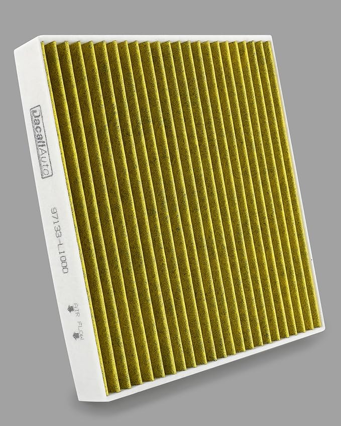 Cabin Air Filter for Hyundai Elantr/Elantra N/Ioniq/Kona/Santa Cruz/Santa Fe/Sonata/Tucson; for Kia EV6/EV9/K4/K5/Niro/Niro EV/Sorento/Sportage; for Genesis GV60. Replace 97133-N9100, PC99594P