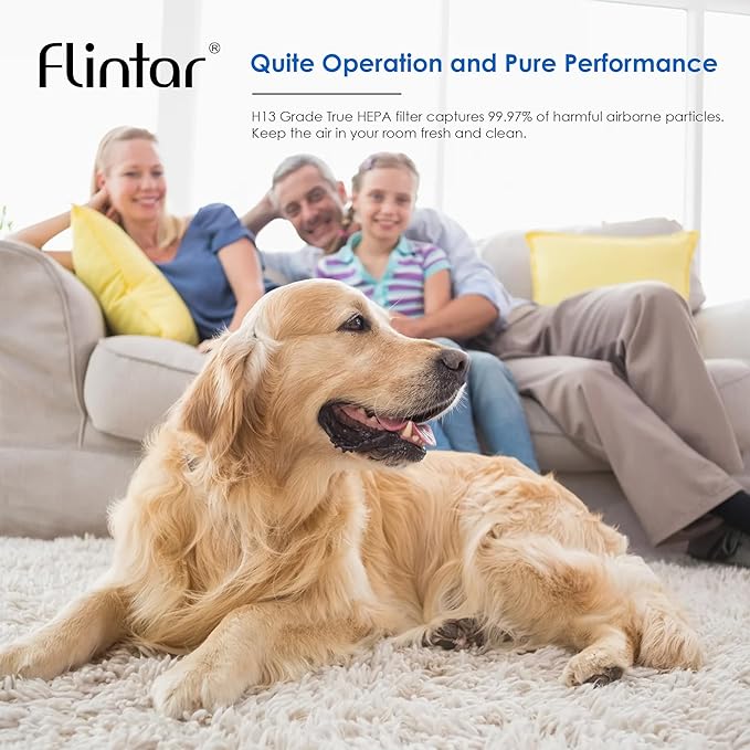 Flintar Vital 200S Pet Allergy Filter, Compatible with LEVOIT Vital 200S-P Air Purifier, H13 Grade Filtration + Activated Carbon filter, Part # Vital 200S-RF-PA, 1-Pack
