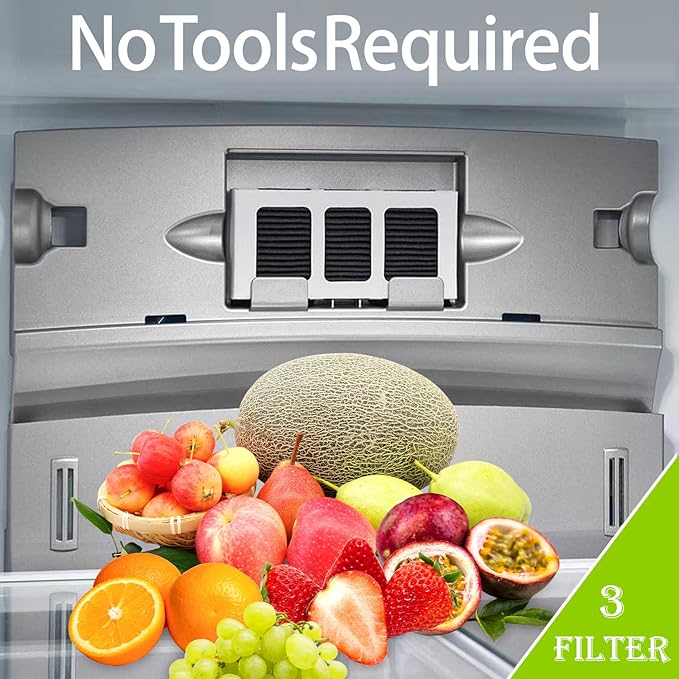 SEISSO Paultra2 Refrigerator Air Filter Replacement Compatible with Pure Air Ultra 2, Pure Air Ultra II, fits Frigidaire Gallery and Electrolux Refrigerators 242047805, 5303918847, EAP12364179, 3 Pack