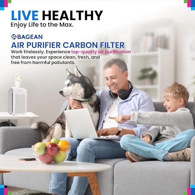 Bagean C545 Carbon Prefilter S - Compatible with Winix Air Purifier Filter Replacement - Fits Winix C545 Replacement Filter - Activated Carbon Filters Absorb Odors and Freshen the Air (8-Pack)