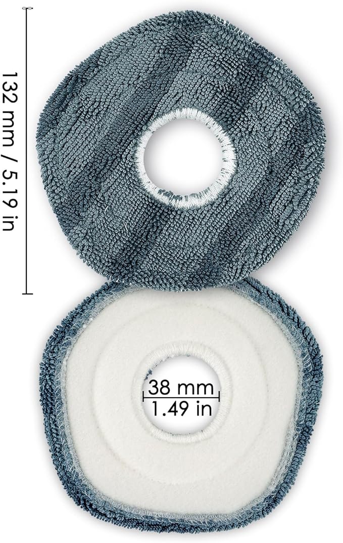 FILTERIST (3 Pack) X10 Pro Omni Replacement Mop Pads Compatible with Eufy X10 Pro Omni Robot Vacuum Cleaner, Washable Replacement Mop Cloths, Mop Pad Accessories Kit, Premium Microfiber