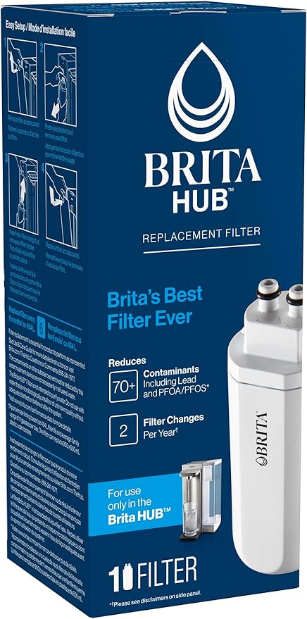 Brita HUB™ Filter Replacement, Water Filter for Instant Powerful Countertop Water Filtration System