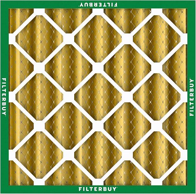 Filterbuy 25x25x4 Air Filter MERV 11 Superior Pet & Allergy Defense (1-Pack), Electrostatic Pleated HVAC AC Furnace Filters Replacement (Actual Size: 24.50 x 24.50 x 3.63)