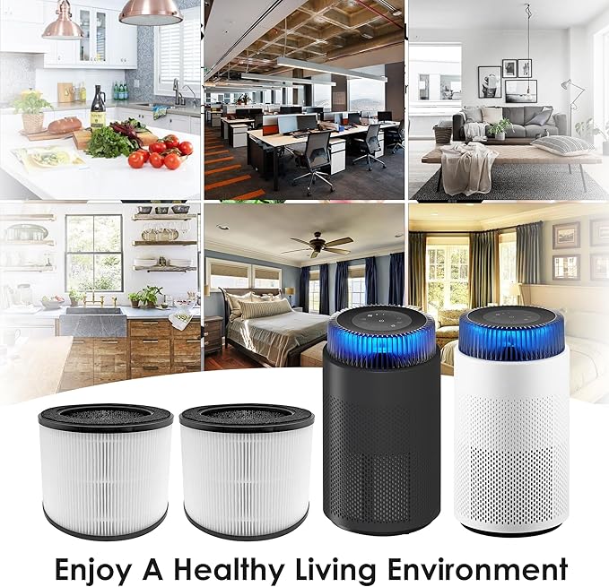 Flintar HEPA Replacement Filter, only Compatible with Coway Airmega 100 Air Purifier, 3-in-1 Pre-filter, H13 True HEPA and Deodorization Filter Set (2- Pack)