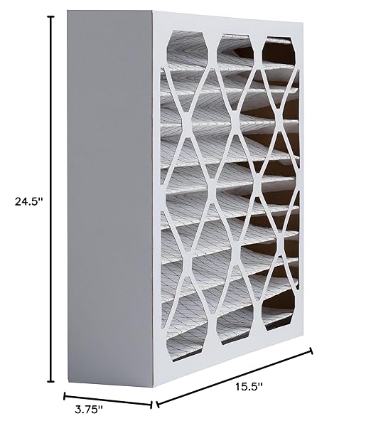 Aerostar 16x25x4 MERV 8 Air Filter, 6 Count, ACTUAL SIZE (15.50 x 24.50 x 3.75) HVAC, Furnace Filter for Allergies, Dust, Pet Dander & Smoke (MPR 1500 / FPR 10) Fits Lennox & Honeywell Devices