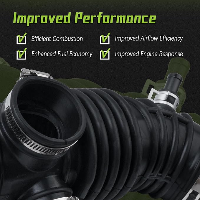 16576-4W00A Air Cleaner Intake Hose Tube With Clamps for 2001-2003 Infiniti QX4 V6,2001-2003 Nissan Pathfinder V6