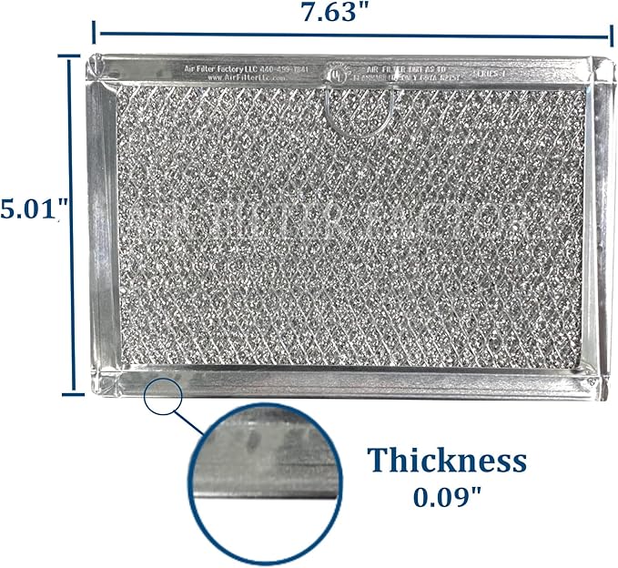 Air Filter Factory Grease Filter 5304464105, 5304478913 Replacement For Frigidaire Premium 12-layer Microwave Grease Filters 2-Pack
