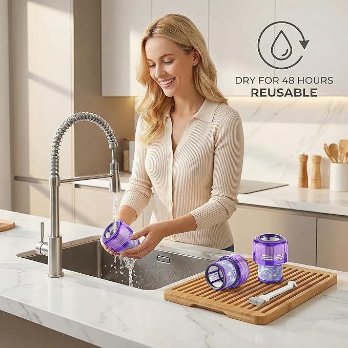 Dyson Outsize Filter, 2-Pack True HEPA Replacement Filters Compatible with Dyson Outsize, V11 Outsize, Outsize Origin, Outsize+, Absolute+, V11 Outsize Filter, SV16, SV29, Replaces Part # 970422โ01