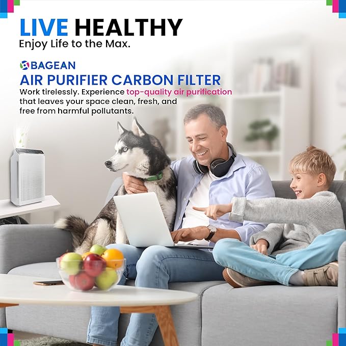 Bagean Carbon Pre Filter A 115115 - Compatible with Winix Air Purifier Filter Replacement - Fits Winix Plasmawave C535 5300 6300 - Activated Carbon Filters Absorb Odors and Freshens the Air (4-Pack)