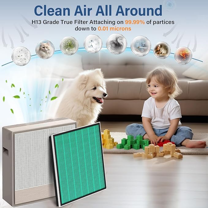 2 Set 250/250S Replacement Filter Compatible with Coway AIRMEGA Max2 250 250S, Max 2 Green Filter and Activated Carbon Filter Set, AP-1720-FP