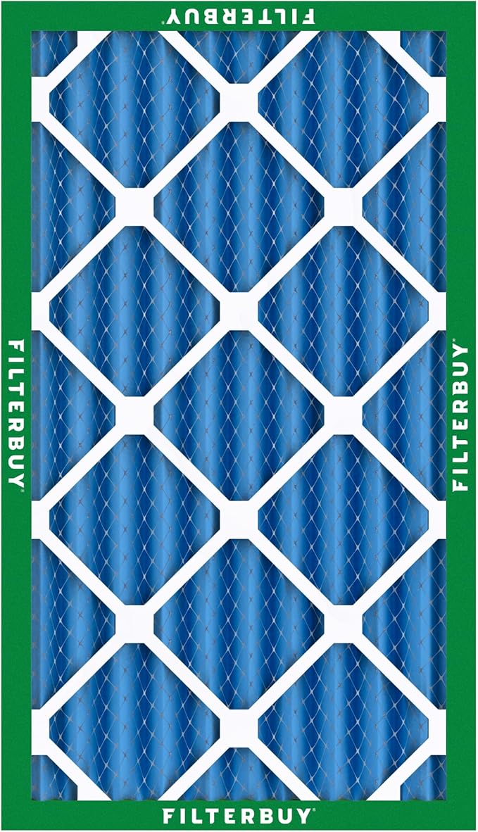 Filterbuy 12x20x4 Air Filter MERV 13 Optimal Smoke & Allergy Defense (12-Pack), Electrostatic Pleated HVAC AC Furnace Filters Replacement (Actual Size: 11.50 x 19.50 x 3.63)