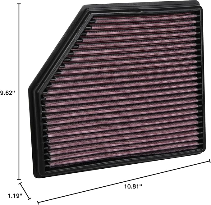 K&N High-Flow Original Lifetime Engine Air Filter: Increase Power: Premium, Washable: Compatible with 2020-2025 Cadillac:CT4, CT5, 33-5102