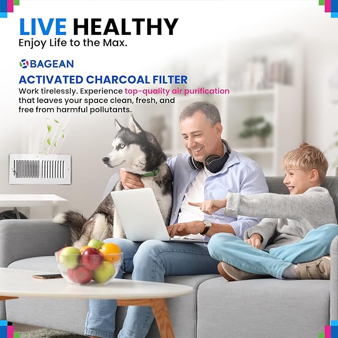 Cut to Fit Activated Carbon Filter Sheet 16” x 48” - Activated Carbon Air Filter for Air Purifiers Window AC Air Vent And More - Charcoal Filters Remove Odors & Freshens the Air (2-Pack)