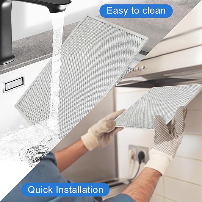 2 Pack-BPS1FA36 Range Hood Filter Upgraded Stainless Steel Frame 11-3/4" X 17-1/4" X 3/8" Replacement for NuTone Allure 36" WS1 and Broan QS1 36-Inch Filter