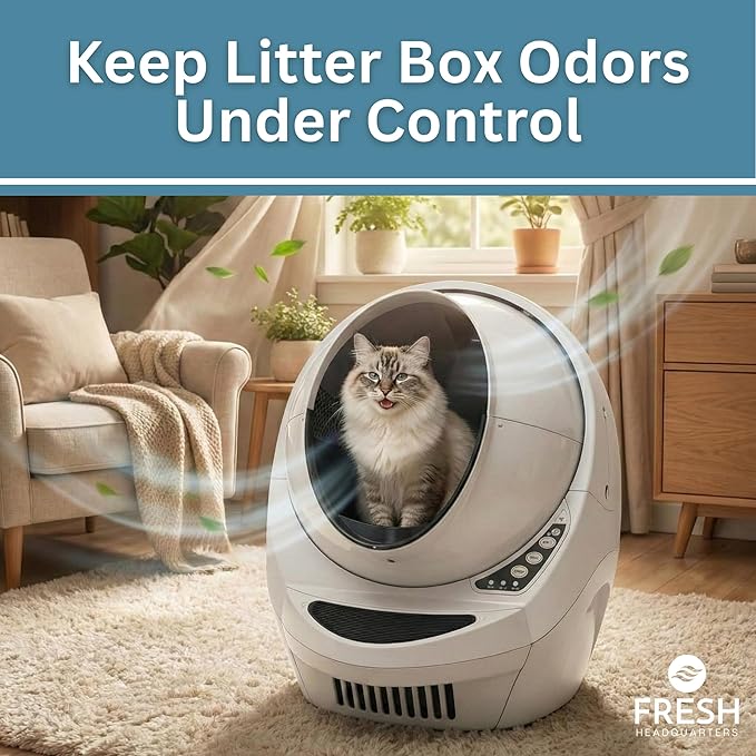 Activated Litter Robot 3 Carbon Filters - Activated Charcoal Replacement Filter, Pre-Cut 3.5” x 10” Litter Robot Accessories - Odor Control & Dust Reduction - Made in USA - 3-Pack