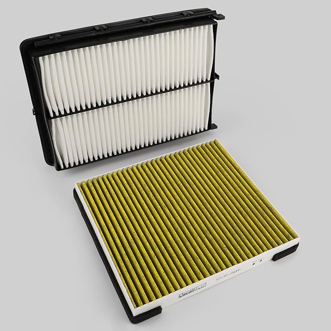 Engine & Cabin Air Filter Set for Hyundai Santa Fe 2.0L 2.4L (2019-2020), for Kia Telluride 3.8L (2020-2024), Replace 97133J5000 28113A9100