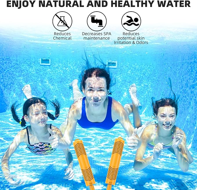 ROYOR Spa Mineral Sticks for Hot Tub Supplies, Hot Tub Mineral Stick Inserts Filter Cartridge - 2 Pack