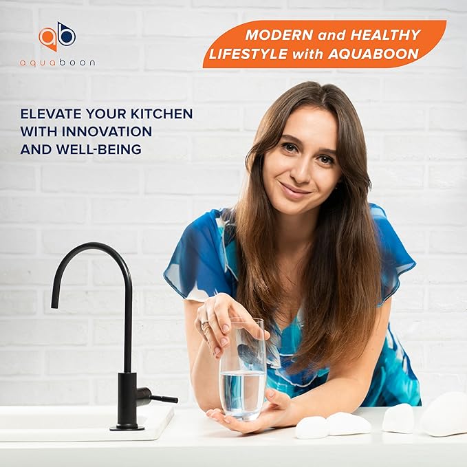Aquaboon Chrome Drinking Water Faucet for Kitchen Sink Non Air Gap Reverse Osmosis Faucet Stainless Steel Sink Water Dispenser