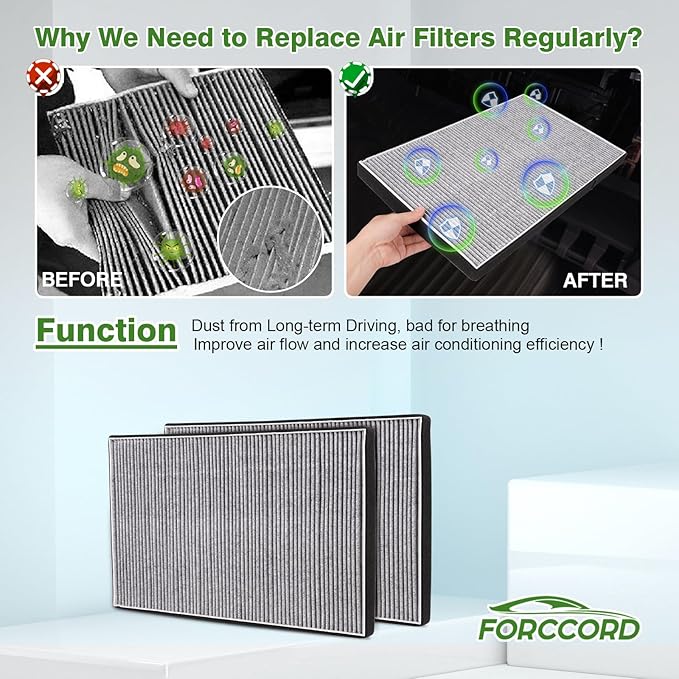 Cabin Air Filter External Fits for Tesla Model X 2015 2016 2017 2018 2019 2020 Intake filter Upgrade Activated Carbon Replacement 1045566-00-H 1045566-00-G Car Accessories