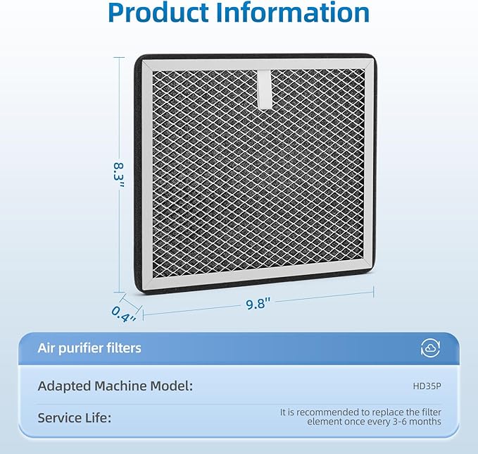 Sentinel HD35P HS35 Filters Compatible with Alorair CrawlSpace Dehumidifiers,MERV-1, 9.4 x 8 x 0.4 inches(2 Pack)