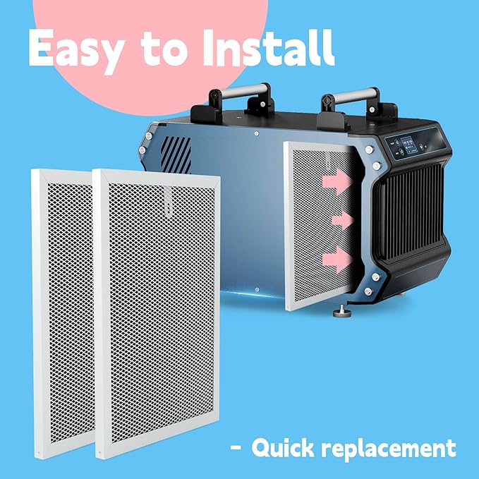 2 Pcs MERV-1 Filter Compatible with Guardian 60 60P 85P Crawl Space Dehumidifier