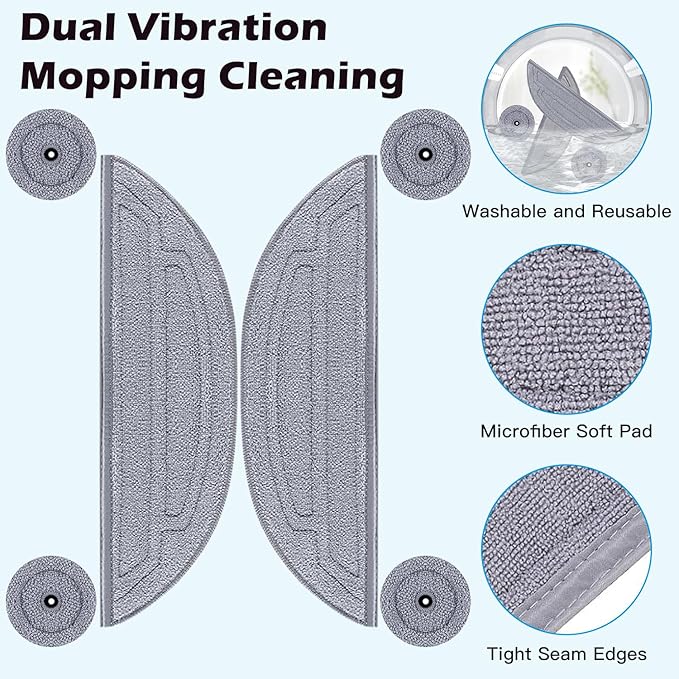29Pcs Accessories Kit for Roborock S8 Maxv Ultra Robot Vacuum Cleaner,1 High-Speed Cleaning Brush,2 Main Brushes,4 HEPA Filters,4 Mop Cloths,4 Edge Mop Cloths,6 Side Brushes,6 Dust Bags,S8 Accessories