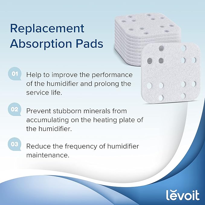 LEVOIT Humidifier Replacement Filters and Pads (10-Pack)